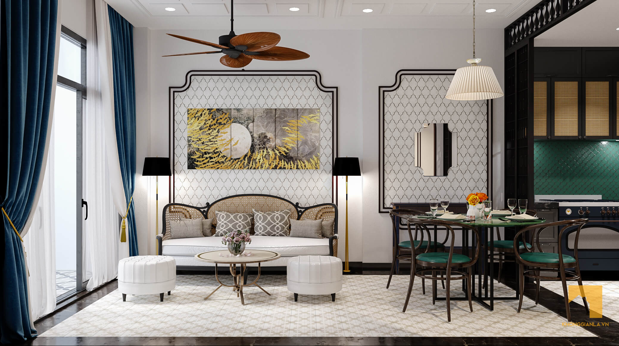 Tổng hợp mẫu sofa phong cách Đông Dương Indochine Style 23 Mẫu sofa phong cách Đông Dương
