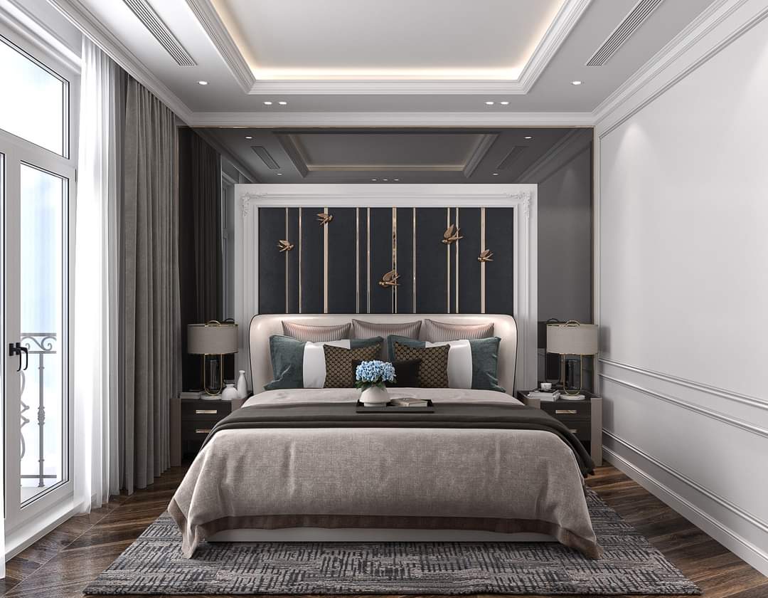 Mẫu nội thất chung cư 2 phòng ngủ phong cách thiết kế Luxury.