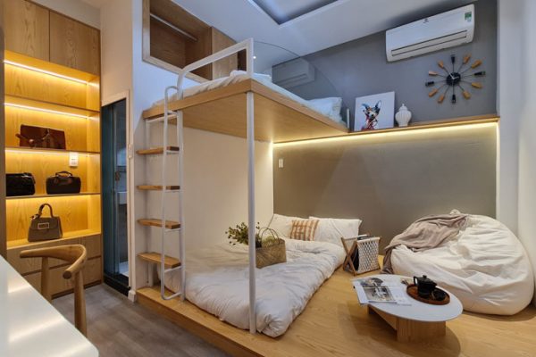 Thiết kế - Thi Công nhà 3 tầng phong cách Nhật Bản 16 nha 41m2 voi 4 phong ngu 8
