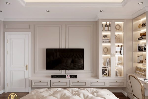 Thiết kế chung cư 3 phòng ngủ 105m2 tân cổ điển 9 phong ngu master 3
