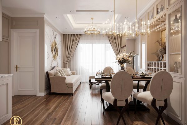 Thiết kế chung cư 3 phòng ngủ 105m2 tân cổ điển 3 thiet ke phong khach3