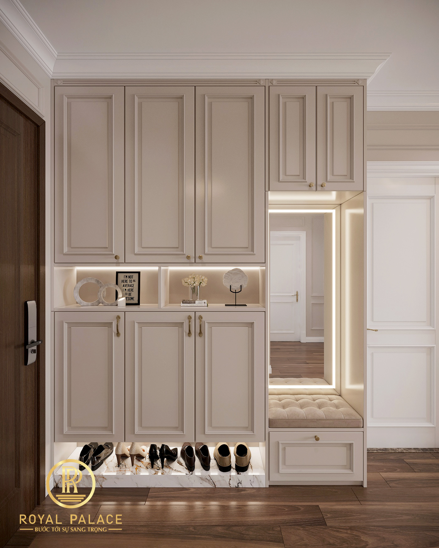 Thiết kế chung cư 3 phòng ngủ 105m2 tân cổ điển 34 thiết kế chung cư 3 phòng ngủ tân cổ điển