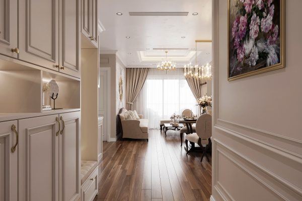Thiết kế chung cư 3 phòng ngủ 105m2 tân cổ điển 10 thiết kế nội thất chung cư 3 phòng ngủ tân cổ điển