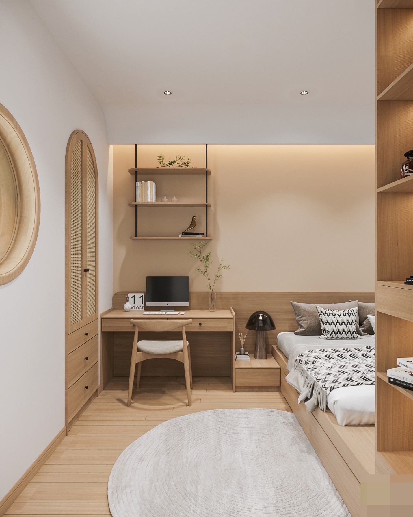 Thiết kế căn hộ 45m2 theo phong cách tối giản của Nhật Bản