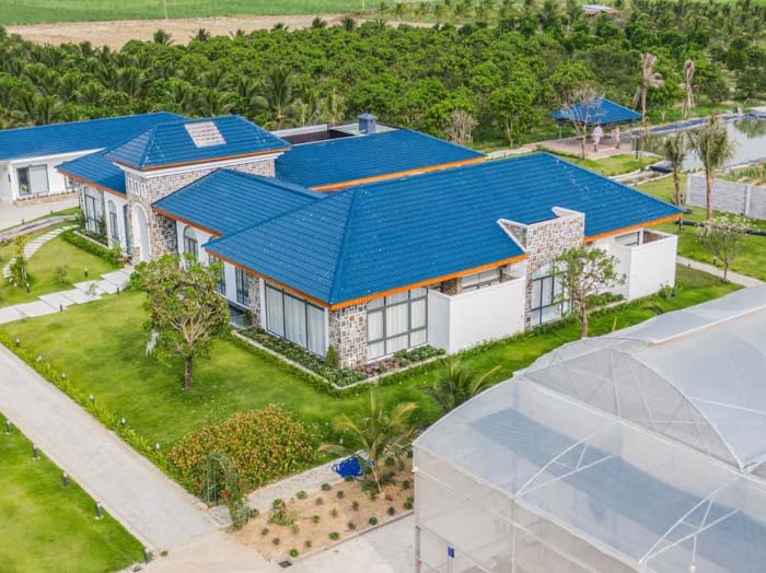 Thiết kế biệt thự sinh thái nhà sân vườn bể bơi Anh Sang