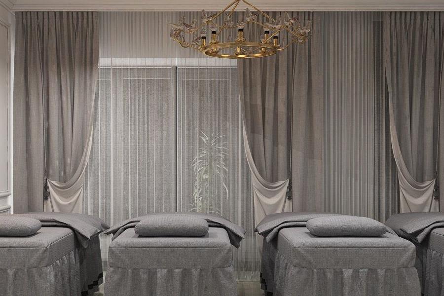 Top 15+ mẫu thiết kế spa gội đầu dưỡng sinh mini đẹp, hiện đại 28 Thiết kế spa với màu xám phong thủy