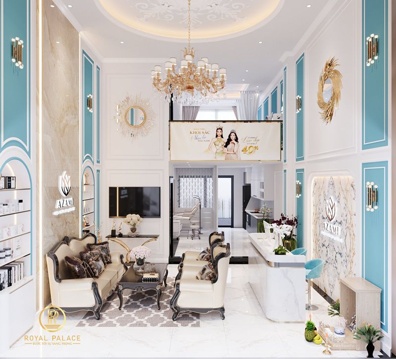Thiết kế viện thẩm mỹ AZAMI tân cổ điển 200m2