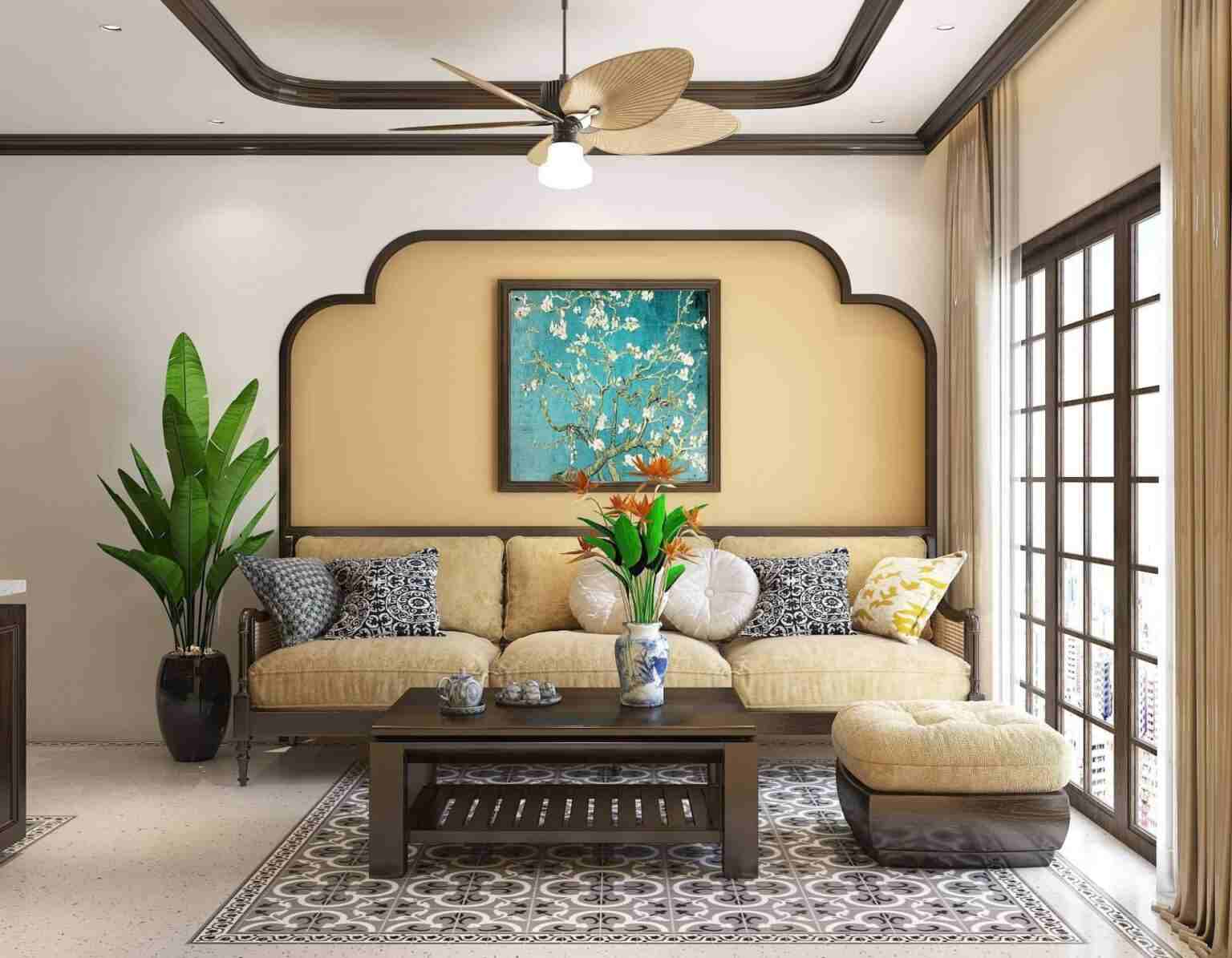 50+Mẫu thiết kế nội thất chung cư 3 phòng ngủ đẹp mê mẩn 30 Thiết kế nội thất chung cư 3 phòng ngủ phong cách indochine