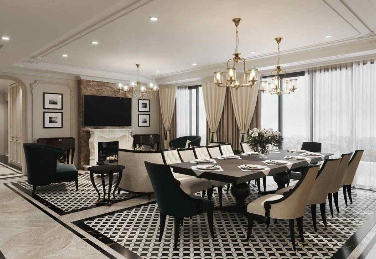 50+Mẫu thiết kế nội thất chung cư 3 phòng ngủ đẹp mê mẩn 23 Thiết kế nội thất chung cư 3 phòng ngủ Sun Grand City
