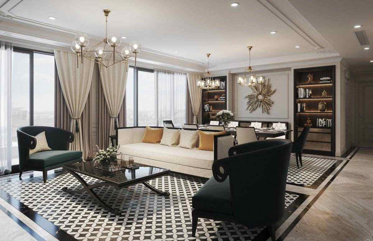Các mẫu thiết kế nội thất chung cư tân cổ điển mới nhất năm 2026 5 Thiết kế nội thất chung cư 3 phòng ngủ Sun Grand City