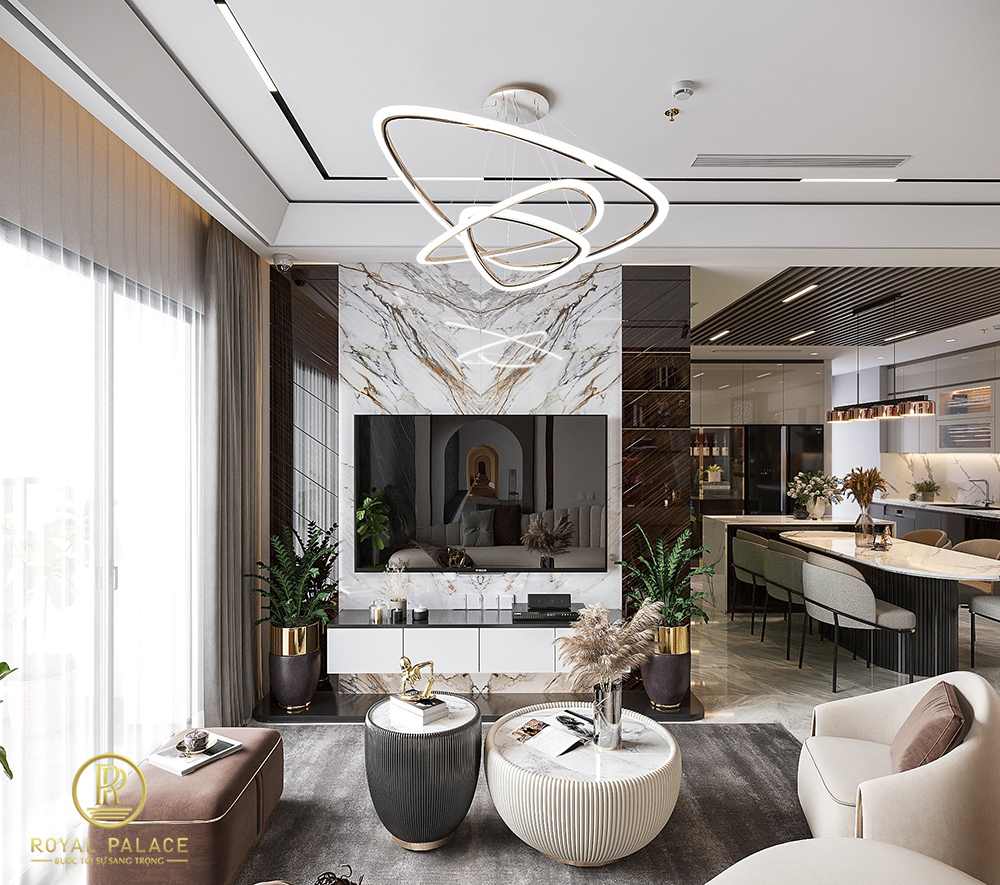50+ Mẫu thiết kế nội thất chung cư 100m2 của Royal Palace 20 Thiết kế nội thất chung cư 114m2 Feliz Homes