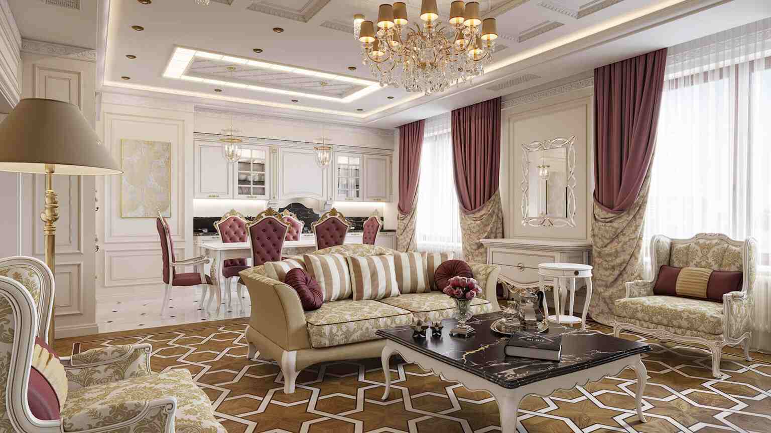 Thiết kế nội thất chung cư đẹp, hiện đại – Giải pháp tối ưu không gian sống 8 Thiết kế nội thất chung cư tân cổ điển
