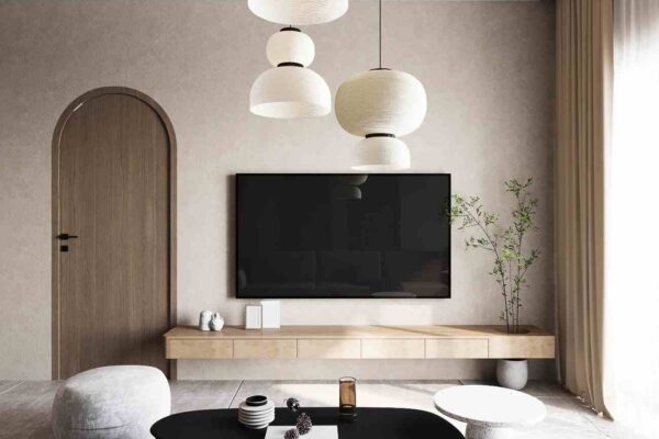 Thiết kế nội thất chung cư 3 phòng ngủ phong cách Wabi Sabi