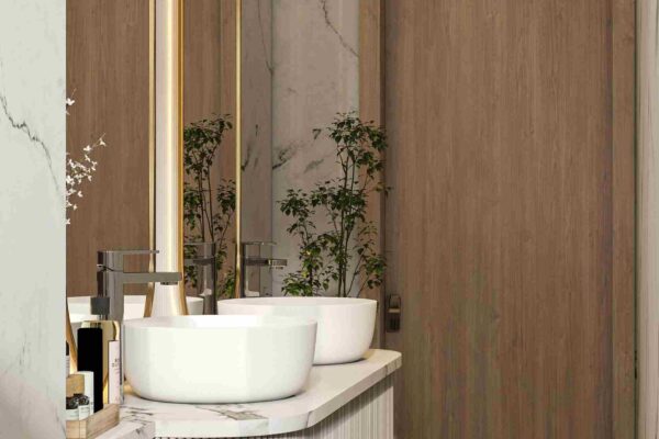 Thiết kế nội thất chung cư Home City 105m2 3 phòng ngủ tại quận Cầu Giấy, Hà Nội – Phong cách Modern Luxury đẳng cấp 14 Bon rua mat voi thiet ke hien dai tien nghi