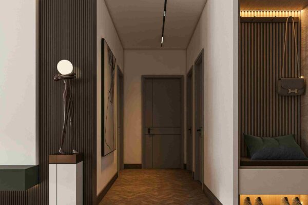 Thiết kế nội thất chung cư Home City 105m2 3 phòng ngủ tại quận Cầu Giấy, Hà Nội – Phong cách Modern Luxury đẳng cấp 5 Khong gian loi vao cac phong