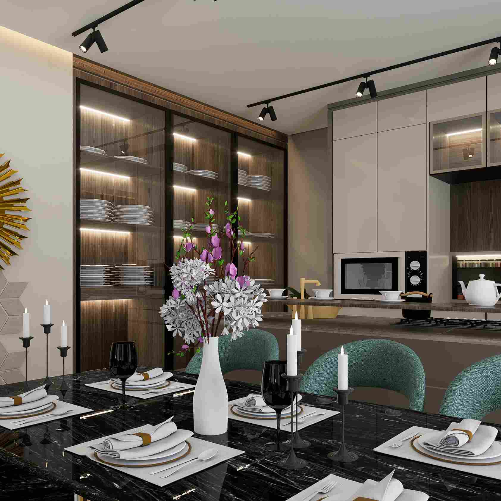 20+ Mẫu Thiết Kế Nội Thất Chung Cư Lumi Hà Nội (CapitaLand) Luxury Siêu Đẹp 7 Mẫu thiết kế nội thất phòng bếp với tủ âm tường gọn gàng, tinh tế