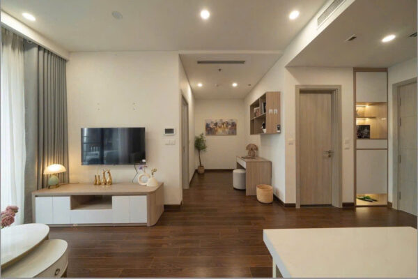 Thi Công Nội Thất Chung Cư 2 Phòng Ngủ Hiện Đại– Diện Tích 75m² Tại Yên Hòa, Cầu Giấy 3 Phòng khách chung cư Nam Trung yên