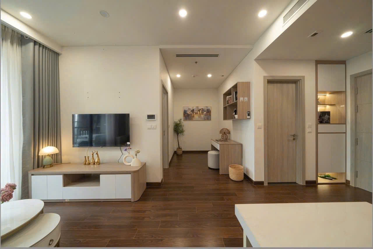 Thi Công Nội Thất Chung Cư 2 Phòng Ngủ Hiện Đại– Diện Tích 75m² Tại Yên Hòa, Cầu Giấy 6 Phòng khách chung cư Nam Trung yên