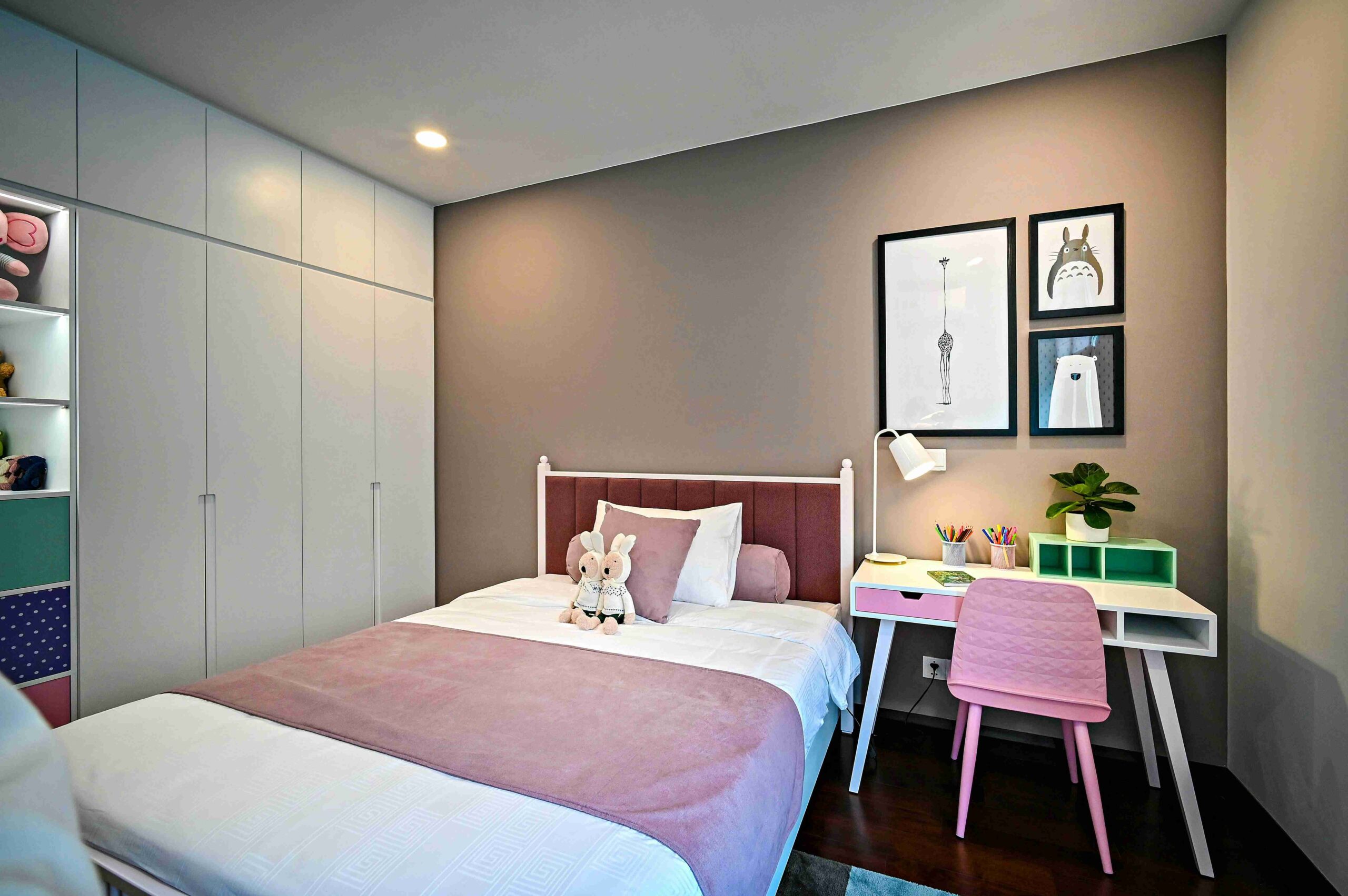 Thi công nội thất Vinhomes Skylake 3 phòng ngủ 133 m2 – Thiết kế hiện đại, sang trọng 24 Phòng ngủ bé gái