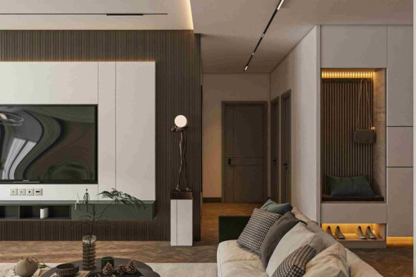 Thiết kế nội thất chung cư Home City 105m2 3 phòng ngủ tại quận Cầu Giấy, Hà Nội – Phong cách Modern Luxury đẳng cấp 4 phòng khách chung cư hoe city