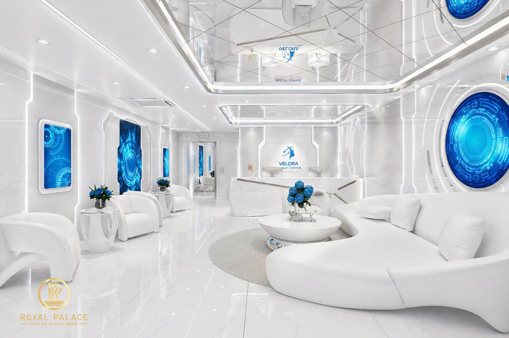 Thiết kế phòng khám thẩm mỹ Velora phong cách Futuristic