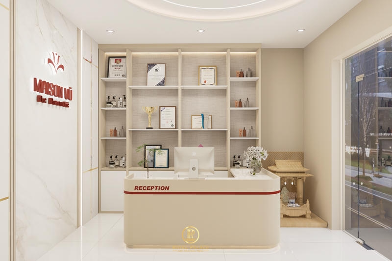 80+ Tên Hay Cho Phòng Khám Hợp Mệnh, Thu Hút Tài Lộc 4 Thiết kế nội thất phòng khám Maison khu vực lễ tân với thiết kế mở, tông màu be sáng