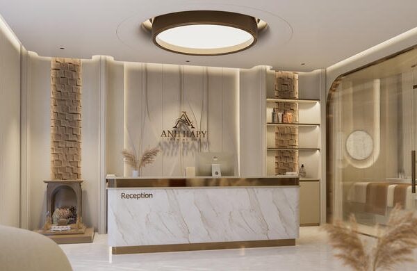 Khu vực lễ tân spa Anh Hapy cơ sở 2
