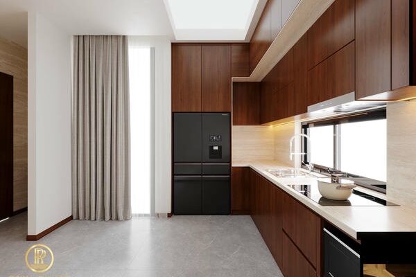 Thiết Kế Nội Thất Nhà Phố Hiện Đại, Sang Trọng Tại Thái Bình 10 Thiết Kế Nội thất nhà phố khu bếp