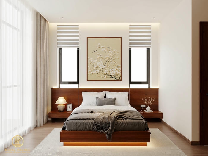 Thiết Kế Nội Thất Nhà Phố Hiện Đại, Sang Trọng Tại Thái Bình 28 Thiết kế nội thất nhà phố phòng ngủ master hình 4