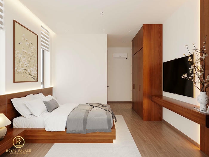 Thiết Kế Nội Thất Nhà Phố Hiện Đại, Sang Trọng Tại Thái Bình 27 Thiết kế nội thất nhà phố phòng ngủ master hình 3