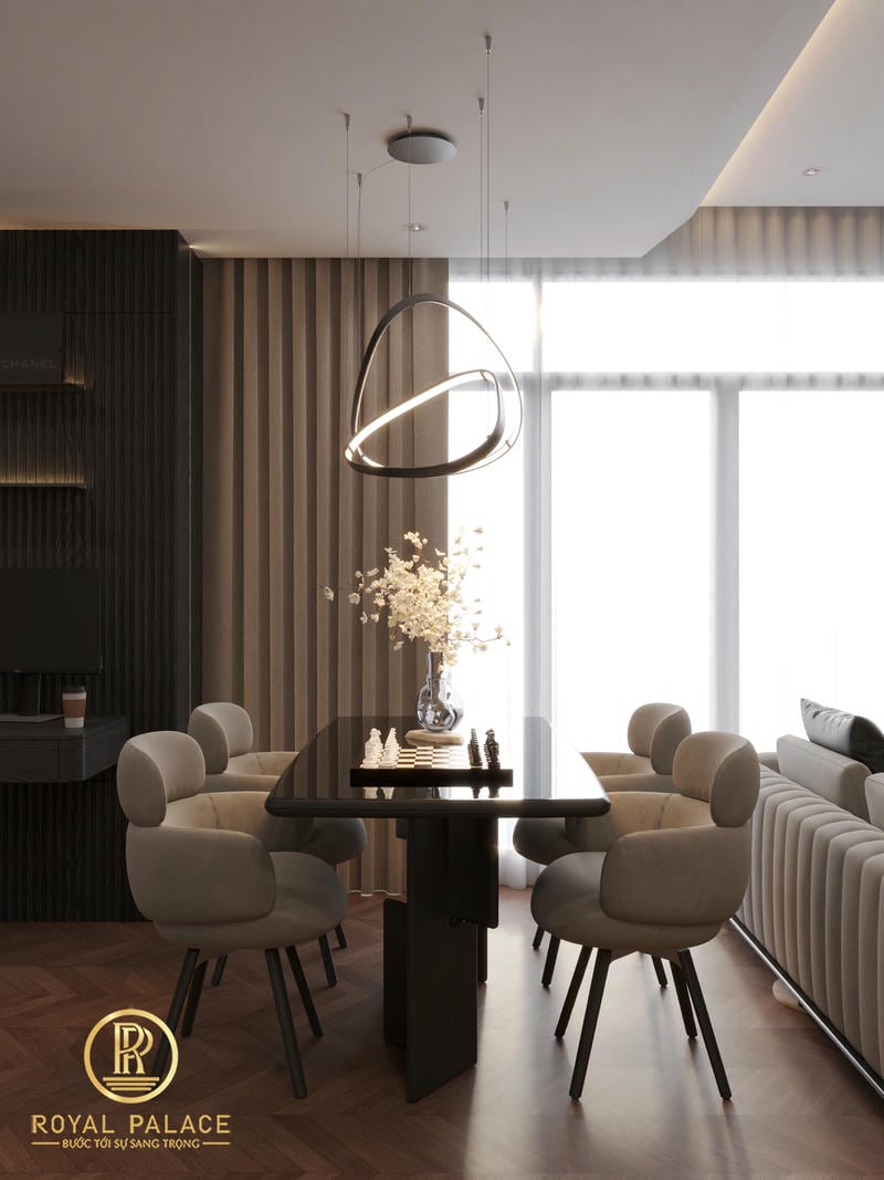 Thiết Kế Nội Thất Chung Cư Lumiere Vinsmart City 75m2 2 Phòng Ngủ 28 Nội thất chung cư lumiere 75m2 khu vực bàn ăn ảnh 1