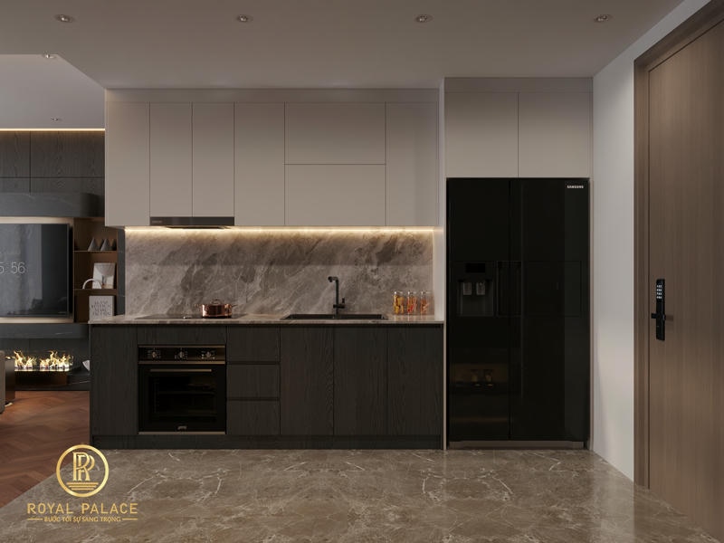 Thiết Kế Nội Thất Chung Cư Lumiere Vinsmart City 75m2 2 Phòng Ngủ 27 Nội thất chung cư lumiere 75m2 khu vực bep