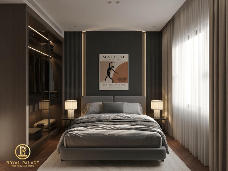 Thiết Kế Nội Thất Chung Cư Lumiere Vinsmart City 75m2 2 Phòng Ngủ 35 Phòng ngủ 2 chung cư Lumiere 75m2 ảnh 1