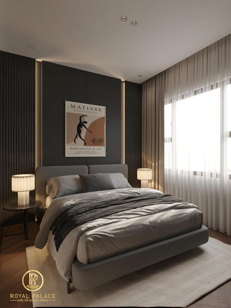 Thiết Kế Nội Thất Chung Cư Lumiere Vinsmart City 75m2 2 Phòng Ngủ 37 Phòng ngủ 2 chung cư Lumiere 75m2 ảnh 3
