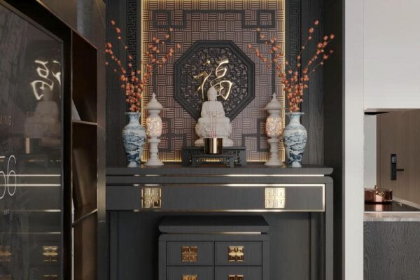 Thiết Kế Nội Thất Chung Cư Lumiere Vinsmart City 75m2 2 Phòng Ngủ 19 Phòng thờ chung cư Lumiere 75m2