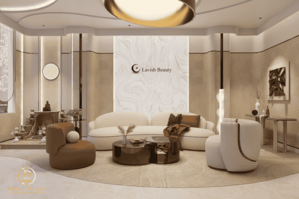 Thiết kế nội thất phòng khám Lavish Beauty khư vực chờ