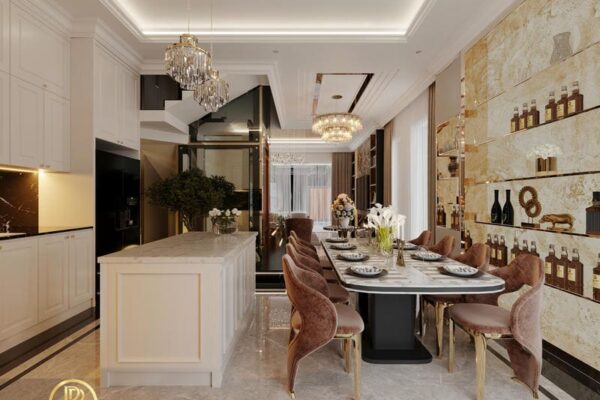 Thiết kế nội thất vinhome cổ loa khu vực bếp