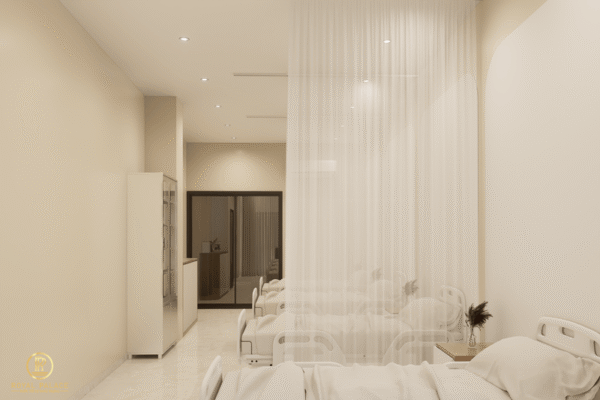 Thiết Kế Phòng Khám Chuyên Khoa Ngoại 212m² Tại Hoàng Hoa Thám, Hà Nội