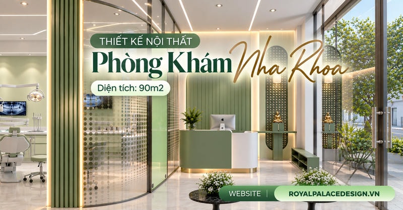 Thiết kế phòng khám nha khoa 90m2 tại Hà Nội